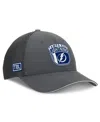 Fanatics Men's Gray Tampa Bay Lightning Authentic Pro Home Ice Trucker Adjustable Hat In Gray