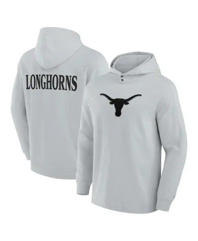 Fanatics Men's Gray Texas Longhorns Blaze Tri-blend Pullover Hoodie