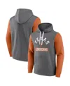 Fanatics Men's Gray Texas Longhorns Extra Point Color-block Pullover Hoodie In Gray