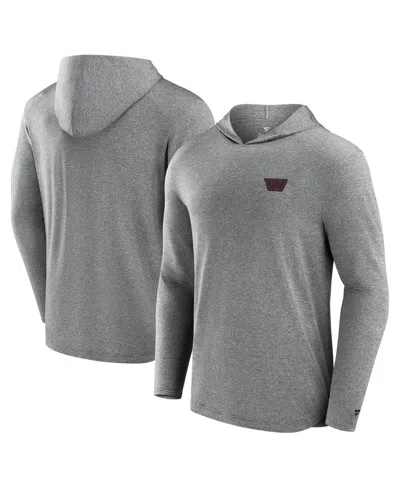 Fanatics Men's Gray Washington Commanders Elements Front Office Power Mono Long Sleeve Hoodie T-shirt