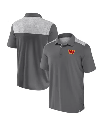 Fanatics Men's Gray Washington Commanders Long Shot Polo Shirt