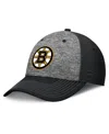 Fanatics Men's Gray/black Boston Bruins Fundamental Top Shelf 2-tone Flex Hat In Gray,black