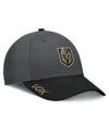 Fanatics Men's Gray/black Vegas Golden Knights Authentic Pro Rink Flex Hat In Gray,black