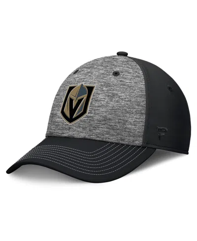 Fanatics Men's Gray/black Vegas Golden Knights Fundamental Top Shelf 2-tone Flex Hat In Gray,black