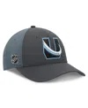 Fanatics Men's Gray/charcoal Utah Mammoth Alternate Logo Adjustable Hat