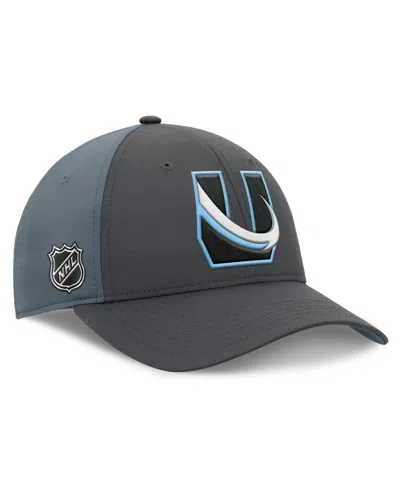 Fanatics Men's Gray/charcoal Utah Mammoth Alternate Logo Adjustable Hat