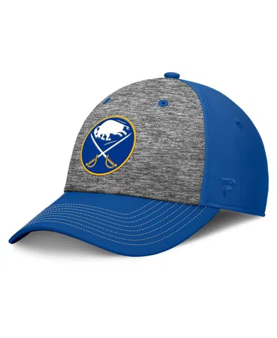 Fanatics Men's Gray/royal Buffalo Sabres Fundamental Top Shelf 2-tone Flex Hat In Gray,royal