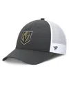 Fanatics Men's Gray/white Vegas Golden Knights Authentic Pro Simple Rink Trucker Adjustable Hat