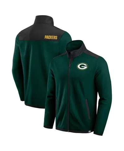 Fanatics Men's Green Green Bay Packers Color Block Polar Fleece Full-zip Jacket