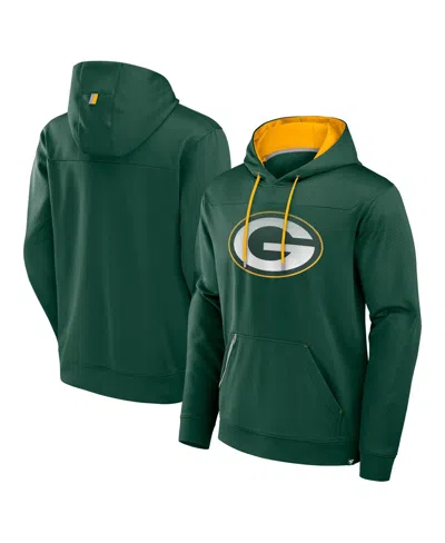 Fanatics Men's Green Green Bay Packers Defender Pullover Hoodie In Green,gold