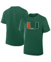 Fanatics Men's Green Miami Hurricanes Big Tall Distressed Vintage Logo T-shirt In Green