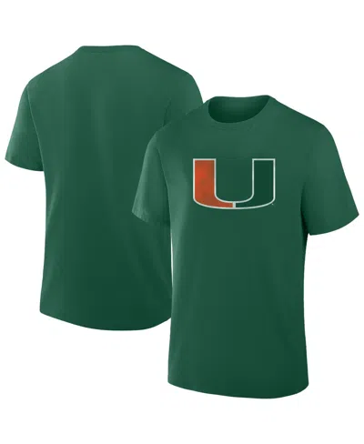 Fanatics Men's Green Miami Hurricanes Big Tall Distressed Vintage Logo T-shirt