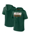 Fanatics Men's Green Miami Hurricanes Core Read Hoodie T-shirt In Green,orange