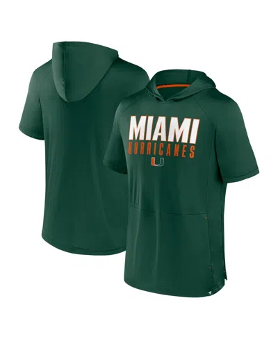 Fanatics Men's Green Miami Hurricanes Core Read Hoodie T-shirt In Green,orange