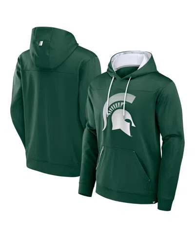 FANATICS MEN'S GREEN MICHIGAN STATE SPARTANS DEFENDER DOT FADED PRIMARY PULLOVER HOODIE