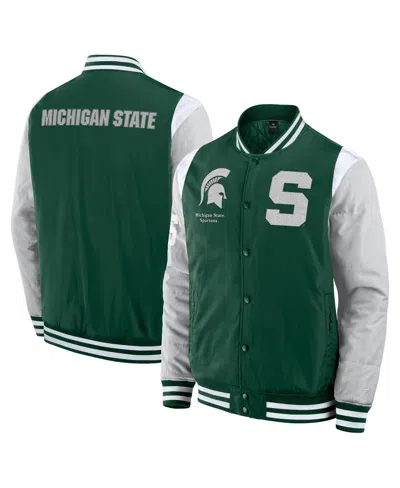 Fanatics Men's Green Michigan State Spartans Elementsâ Elite Full-snap Jacket
