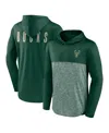 Fanatics Men's Green Milwaukee Bucks Iconic Defender Lightweight Pullover Hoodie In Green
