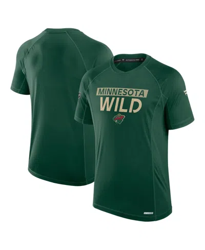 Fanatics Men's Green Minnesota Wild Authentic Pro Rink Tech T-shirt