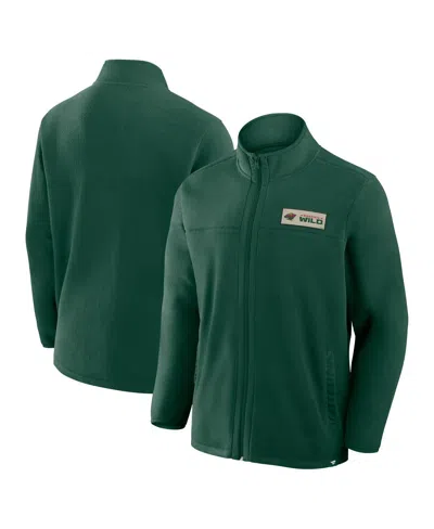 Fanatics Men's Green Minnesota Wild Home Ice Fleece Full-zip Jacket