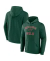 Fanatics Men's Green Minnesota Wild Victory Arch Pullover Hoodie In Green
