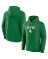 Fanatics Men's Green Oregon Ducks Iconic Fleece Down The Field Pullover Hoodie In Green