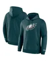 Fanatics Men's Green Philadelphia Eagles Legacy Fleece Pullover Hoodie In Green