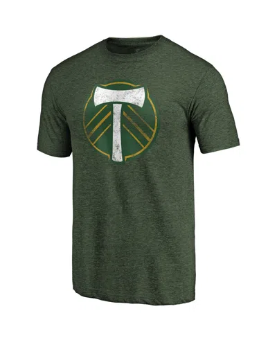 Fanatics Men's Green Portland Timbers Distressed Primary Logo Tri-blend T-shirt
