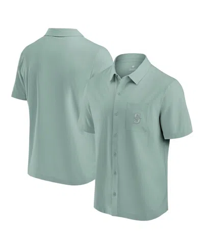 FANATICS MEN'S GREEN SEATTLE MARINERS FRONT OFFICE BUTTON-UP SHIRT