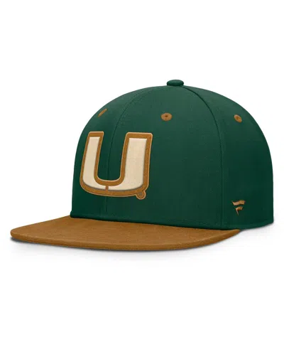 Fanatics Men's Green/brown Miami Hurricanes Noboa Fitted Hat In Multi
