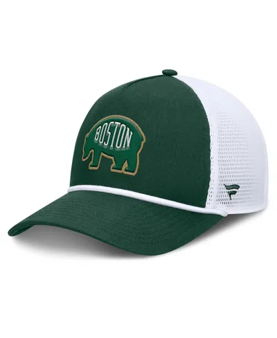 Fanatics Men's Green/white Boston Bruins Bermuda A-frame Adjustable Hat