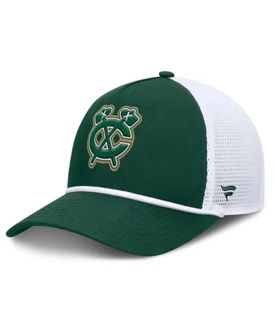 Fanatics Men's Green/white Chicago Blackhawks Bermuda A-frame Adjustable Hat In Multi