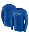 Fanatics Men's Heather Blue Tampa Bay Lightning Transition Long Sleeve T-shirt In Heather Blue