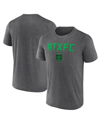 Fanatics Men's Heather Charcoal Austin Fc Drop Kick T-shirt In Black