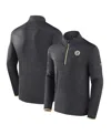 Fanatics Men's Heather Charcoal Boston Bruins Authentic Pro Quarter-zip Pullover Top In Charcoal