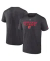 Fanatics Men's Heather Charcoal Calgary Flames Authentic Pro Core Primary T-shirt In Black