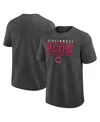 Fanatics Men's Heather Charcoal Cincinnati Reds Top Notch T-shirt
