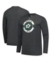 Fanatics Men's Heather Charcoal Dallas Stars Authentic Pro Practice Long Sleeve T-shirt In Gray