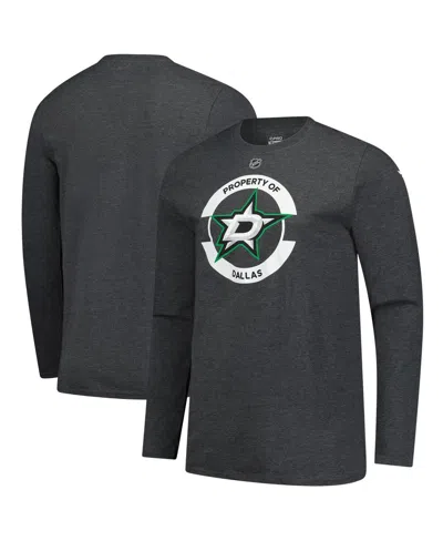 Fanatics Men's Heather Charcoal Dallas Stars Authentic Pro Practice Long Sleeve T-shirt In Gray