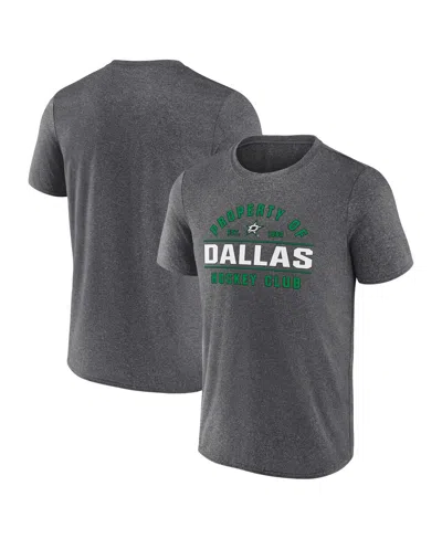 Fanatics Men's Heather Charcoal Dallas Stars Property Of T-shirt In Gray