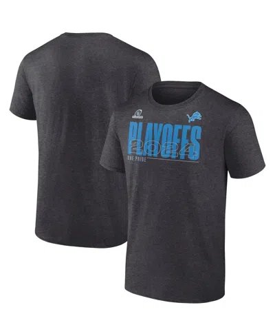 Fanatics Men's Heather Charcoal Detroit Lions 2024 Nfl Playoffs T-shirt