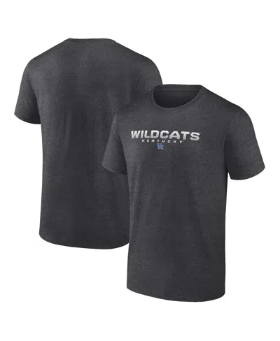 Fanatics Men's Heather Charcoal Kentucky Wildcats Iconic Battle Scars T-shirt In Black