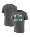 Fanatics Men's Heather Charcoal Oregon Ducks Iconic Want To Play T-shirt In Heather Charcoal