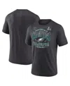 Fanatics Men's Heather Charcoal Philadelphia Eagles 2024 Nfc Champions Right Side Draw Tri-blend T-shirt In Heather Charcoal