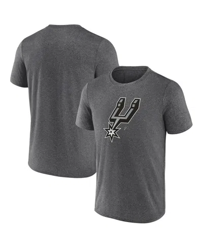 Fanatics Men's Heather Charcoal San Antonio Spurs Iconic Overtime T-shirt In Gray