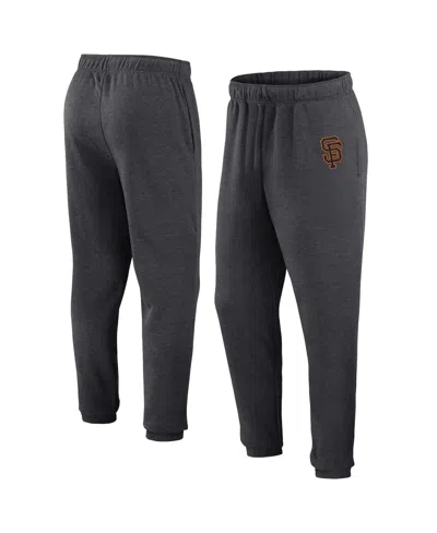 Fanatics Men's Heather Charcoal San Francisco Giants Fleece Jogger Pants In Gray