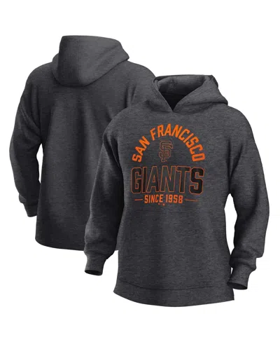 Fanatics Men's Heather Charcoal San Francisco Giants Fleece Pullover Hoodie In Gray