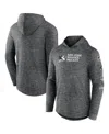 Fanatics Men's Heather Charcoal San Jose Sharks Stacked Long Sleeve Hoodie T-shirt In Heather Charcoal