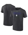 Fanatics Men's Heather Charcoal Toronto Maple Leaf's Authentic Pro Core Primary T-shirt In Gray