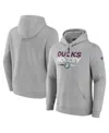 Fanatics Men's Heather Gray Anaheim Ducks Authentic Pro Alternate Wordmark Pullover Hoodie In Heather Gray