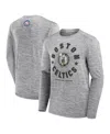 Fanatics Men's Heather Gray Boston Celtics Nba Hoops For Troops Long Sleeve T-shirt In Heather Gray